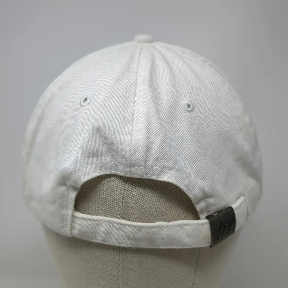 Headwear USA Baseball Cap White One Size BC Becahi Hawk Logo Slideback Strap Hat